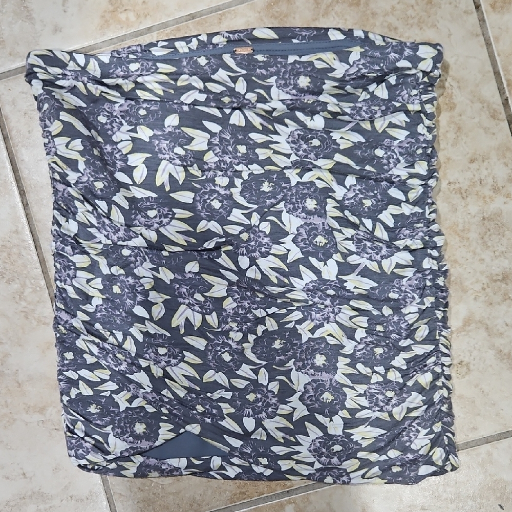 Free People Floral Tube Top - Blue and White